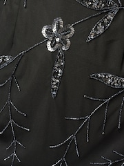 Adrianna Papell Black Studio Flutter Beaded Dress - Image 3 of 6