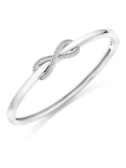 Beaverbrooks Cubic Zirconia Infinity Bangle - Image 1 of 3