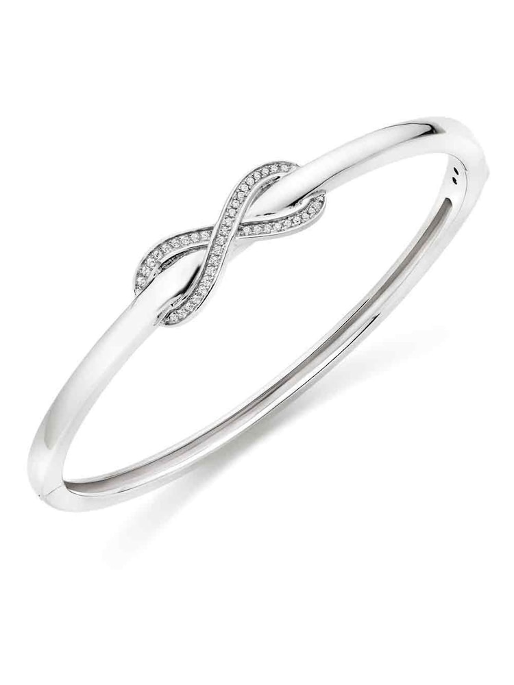 Beaverbrooks Cubic Zirconia Infinity Bangle - Image 1 of 3