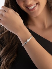 Beaverbrooks Cubic Zirconia Infinity Bangle - Image 3 of 3