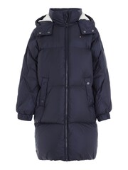 Tommy Hilfiger Kids Blue Long Quilted Puffer Coat - Image 4 of 6