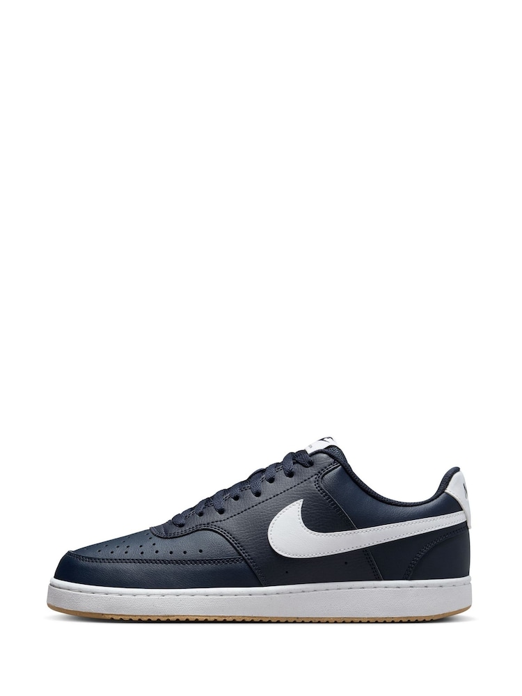 Nike Blue Court Vision Low Trainers - Image 4 of 10