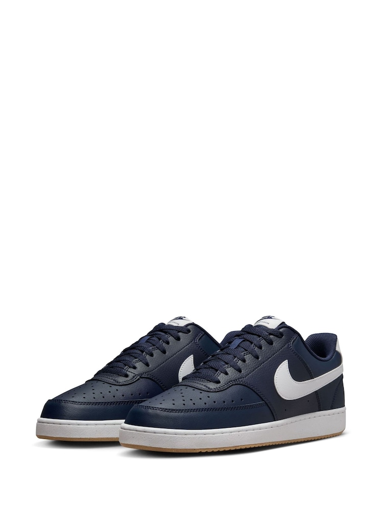 Nike Blue Court Vision Low Trainers - Image 5 of 10