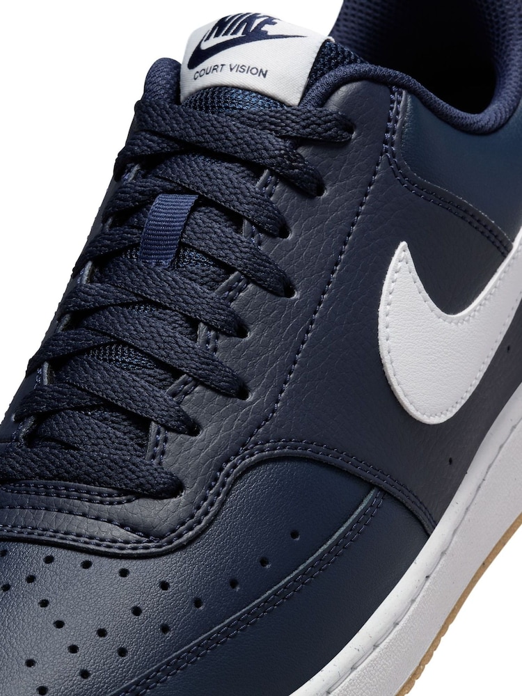 Nike Blue Court Vision Low Trainers - Image 9 of 10