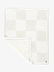 Cream Plush Knitted Blanket - Image 2 of 5
