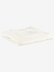 Cream Plush Knitted Blanket - Image 3 of 5