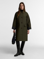 Barbour® Green Ria Longline Showerproof Jacket - Image 1 of 7