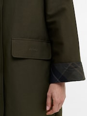 Barbour® Green Ria Longline Showerproof Jacket - Image 6 of 7