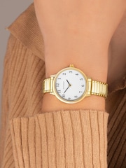 Sekonda Easy Reader Gold Tone Stainless Steel Expander Bracelet Watch - Image 1 of 6