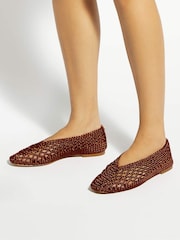 Dune London Brown Harleyn Ballet Pumps - Image 1 of 6
