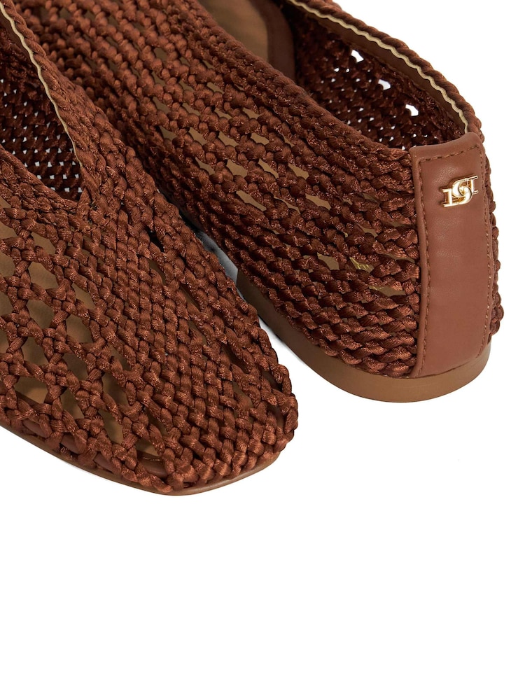 Dune London Brown Harleyn Ballet Pumps - Image 6 of 6