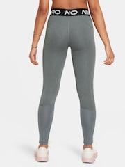 Nike Grey Marl Dri-FIT High Waisted Pro Leggings - Image 2 of 8