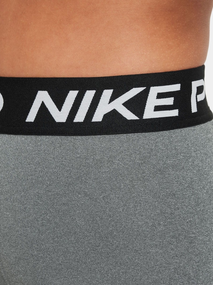 Nike Grey Marl Dri-FIT High Waisted Pro Leggings - Image 5 of 8