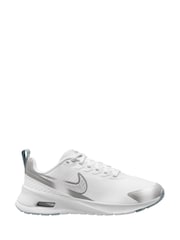 Nike White/Silver Air Max Nuaxis Trainers - Image 1 of 4