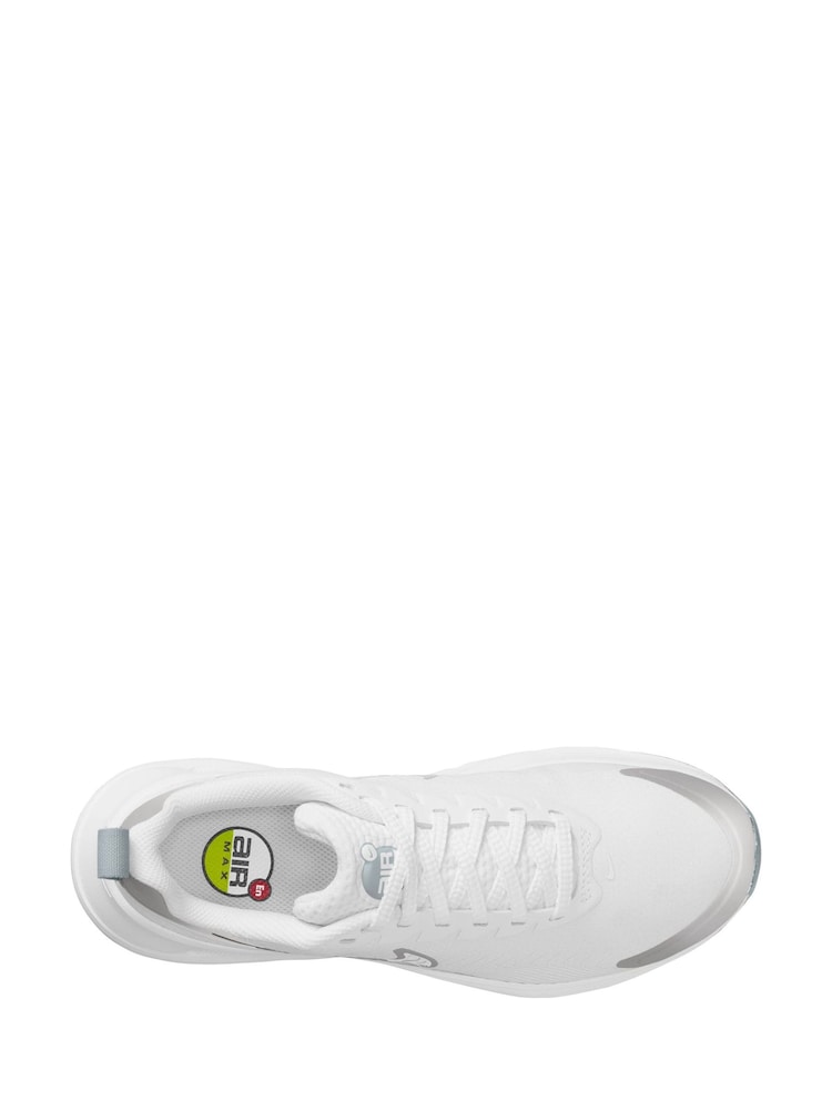 Nike White/Silver Air Max Nuaxis Trainers - Image 3 of 4