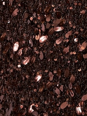 Lipsy Chocolate Brown Sequin V-Neck Vest - Image 5 of 5