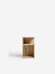 Light Bronx Oak Effect Shaped Side Table - Image 3 of 6