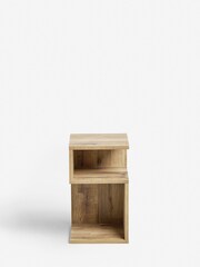 Light Bronx Oak Effect Shaped Side Table - Image 6 of 6