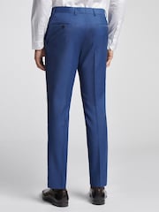 Ted Baker Tailoring Blue Slim Fit Cobalt Sharkskin Trousers - Image 2 of 2