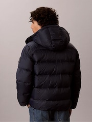 Calvin Klein Blue Relaxed Nylon Puffer Jacket - Image 3 of 6