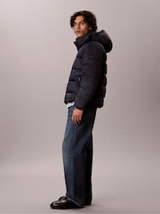Calvin Klein Blue Relaxed Nylon Puffer Jacket - Image 4 of 6