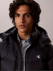 Calvin Klein Blue Relaxed Nylon Puffer Jacket - Image 5 of 6