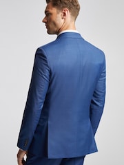 Ted Baker Tailoring Blue Slim Fit Cobalt Sharkskin Jacket - Image 3 of 4