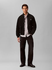 Calvin Klein Black Cotton Canvas Harrington Jacket - Image 3 of 6