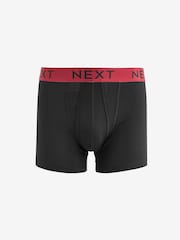 Black Bright Colour Metallic Waistband 10 pack A-Front Boxers - Image 3 of 13