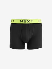 Black Bright Colour Metallic Waistband 10 pack A-Front Boxers - Image 5 of 13