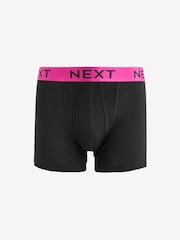 Black Bright Colour Metallic Waistband 10 pack A-Front Boxers - Image 6 of 13