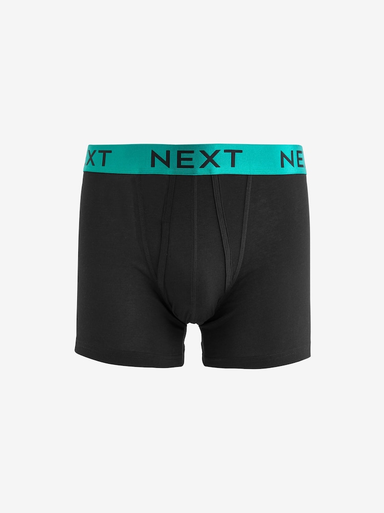 Black Bright Colour Metallic Waistband 10 pack A-Front Boxers - Image 8 of 13