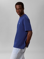 Calvin Klein Blue Short Sleeve Easy Monogram T-Shirt - Image 3 of 6