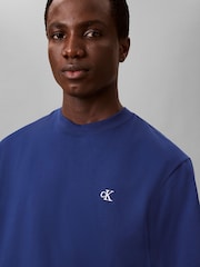 Calvin Klein Blue Short Sleeve Easy Monogram T-Shirt - Image 5 of 6