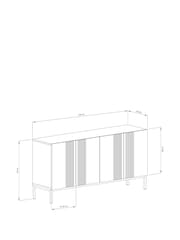 Frank Olsen Mulberry Iona 4 Door Large Sideboard - Image 7 of 7