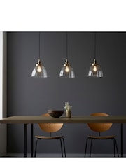 Gallery Home Antique Brass 3 Light Pierre Pendant Ceiling Light - Image 1 of 3