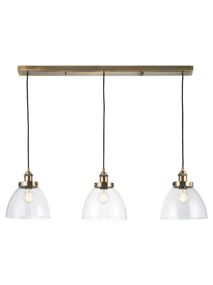 Gallery Home Antique Brass 3 Light Pierre Pendant Ceiling Light - Image 3 of 3