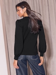 Lipsy Black Cockapoo Christmas Crew Neck Sweatshirt - Image 5 of 5