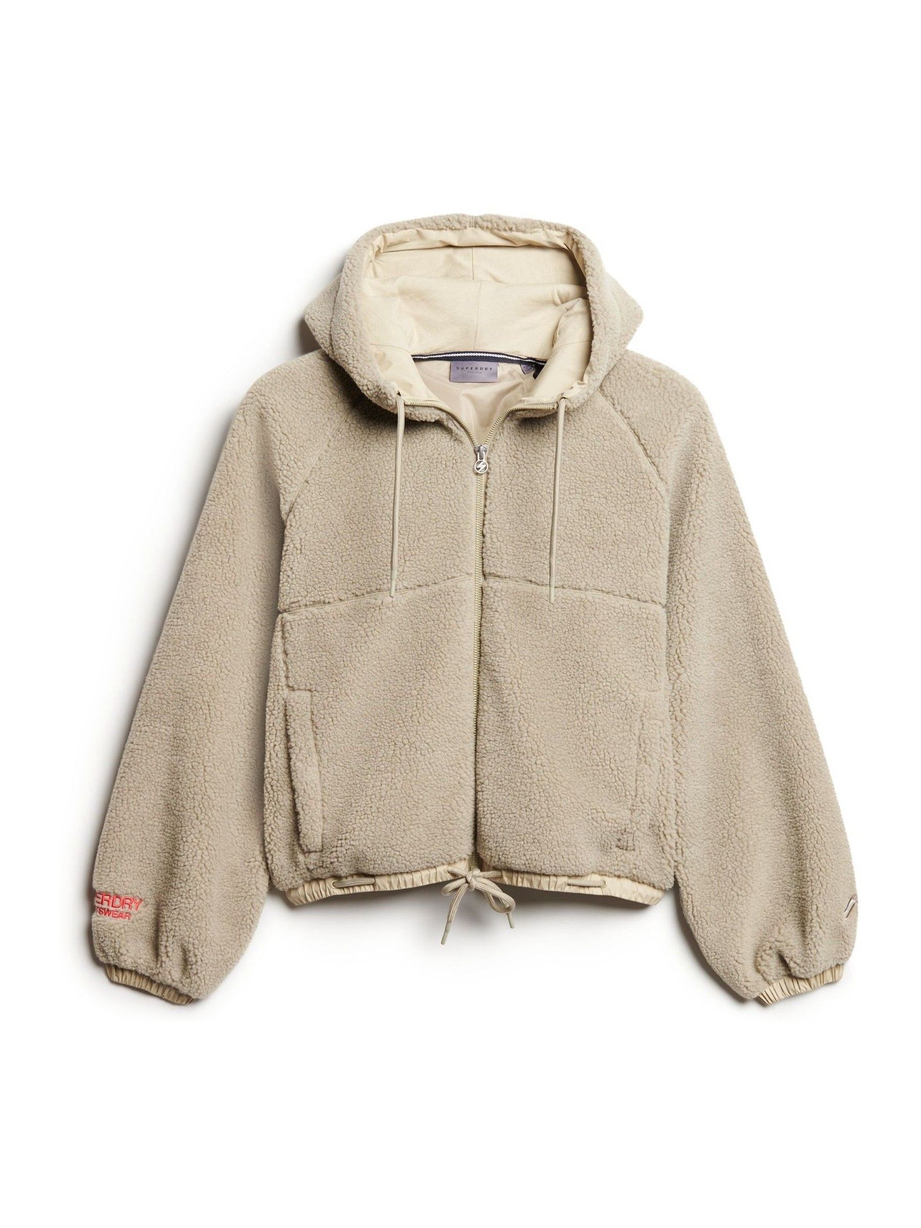Buy Superdry Brown Borg Boxy Zip Hoodie from Next Luxembourg