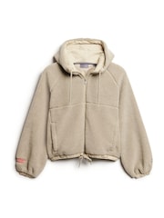 Superdry Brown Borg Boxy Zip Hoodie - Image 4 of 6