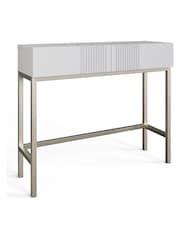 Frank Olsen White Iona 2 Drawer Console Table with Smart Features - Image 4 of 7
