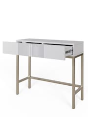 Frank Olsen White Iona 2 Drawer Console Table with Smart Features - Image 5 of 7