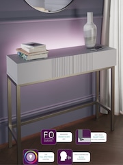 Frank Olsen White Iona 2 Drawer Console Table with Smart Features - Image 8 of 8