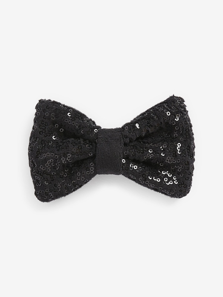 Black Sequin Matching Family Tie - Image 2 of 3