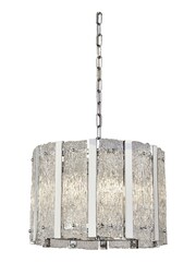 Searchlight Silver Dragon Satin Silver 5Lt Pendant Ceiling Light - Image 2 of 3