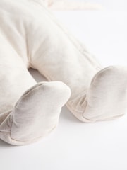 Nerzbraun - Baby-Einteiler aus Jersey mit Kapuze - Bild 5 von 7