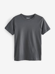 Animal Print/Natural Neutral/Grey 100% Cotton Essential Crew Neck T-Shirts 3 Pack - Image 6 of 9
