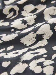 Animal Print/Natural Neutral/Grey 100% Cotton Essential Crew Neck T-Shirts 3 Pack - Image 9 of 9