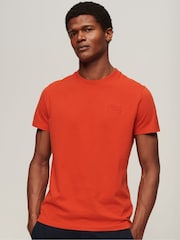 Superdry Dark Orange Vintage Logo Embroided T-Shirt - Image 1 of 4