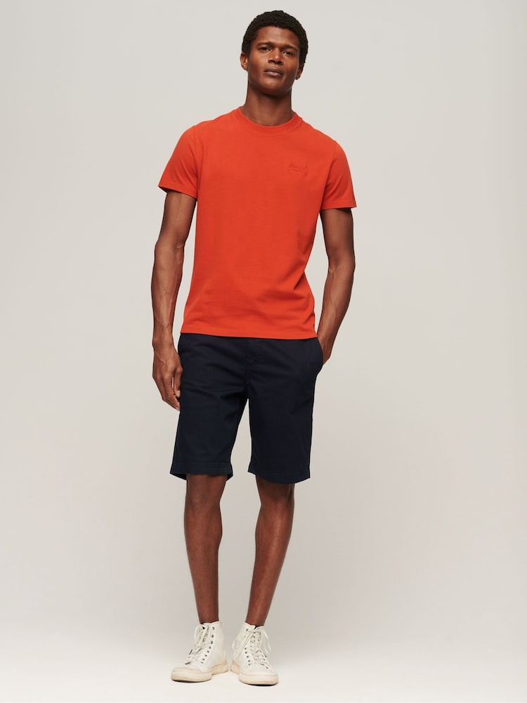 Superdry Dark Orange Vintage Logo Embroided T-Shirt - Image 2 of 4